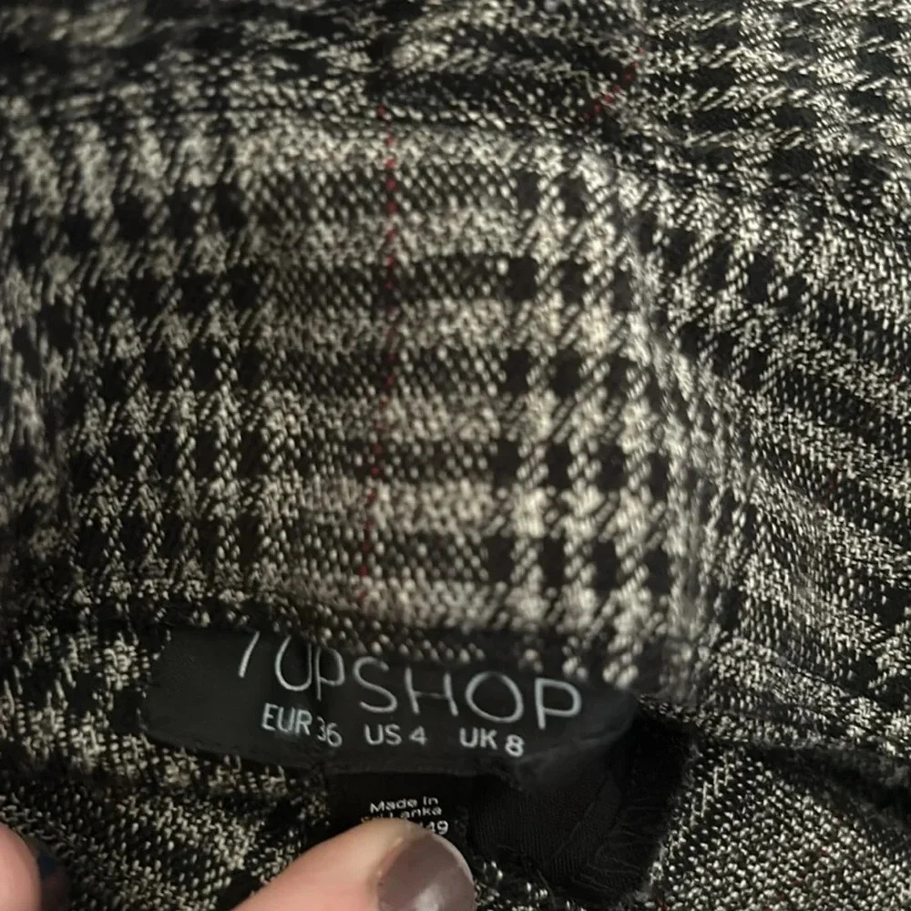 Gray Patterned Topshop Pants - Picture 6 of 6